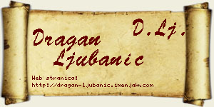 Dragan Ljubanić vizit kartica